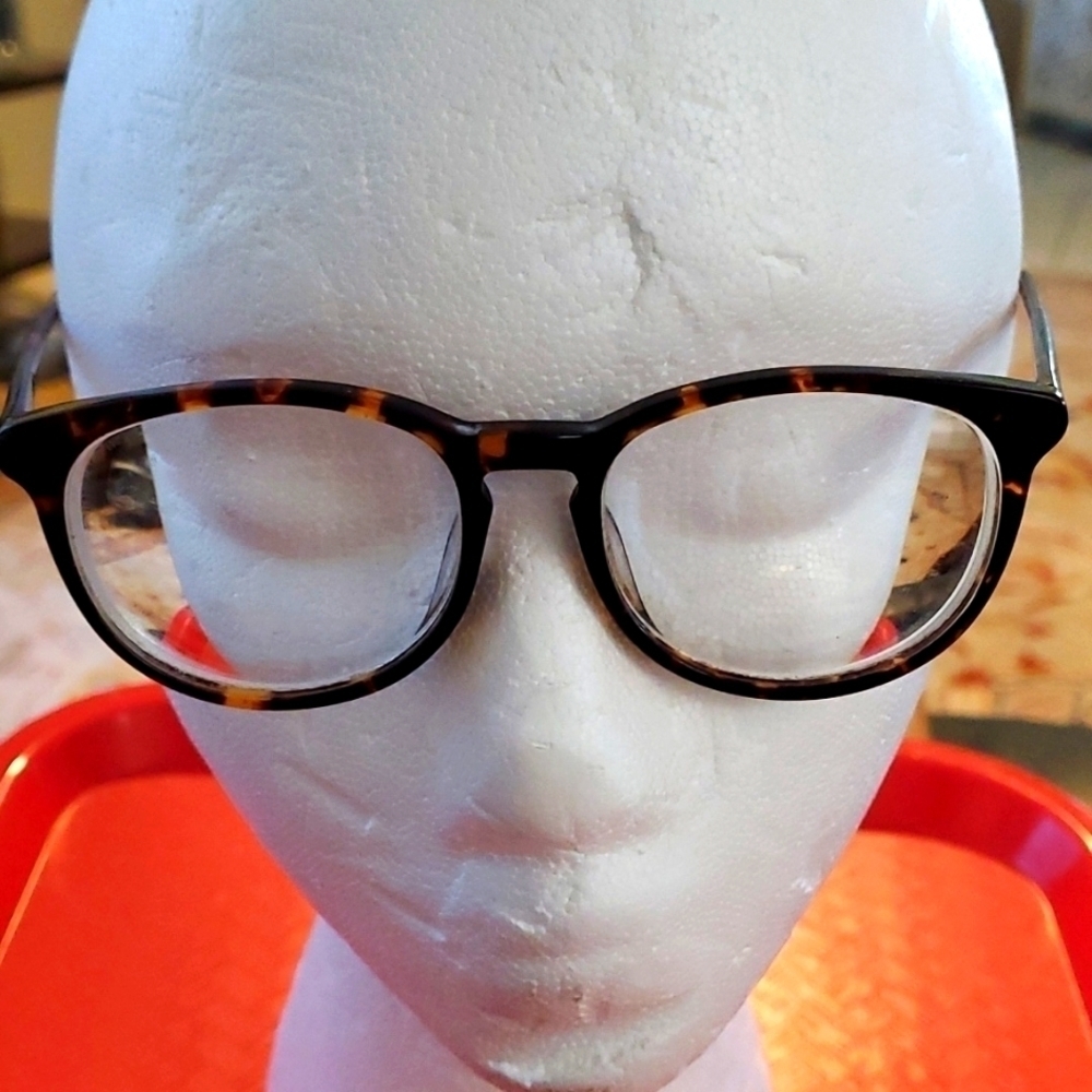 Unbranded Tortoise Round Eyeglasses Womens Mens Size Medium Brown Retro Acetate